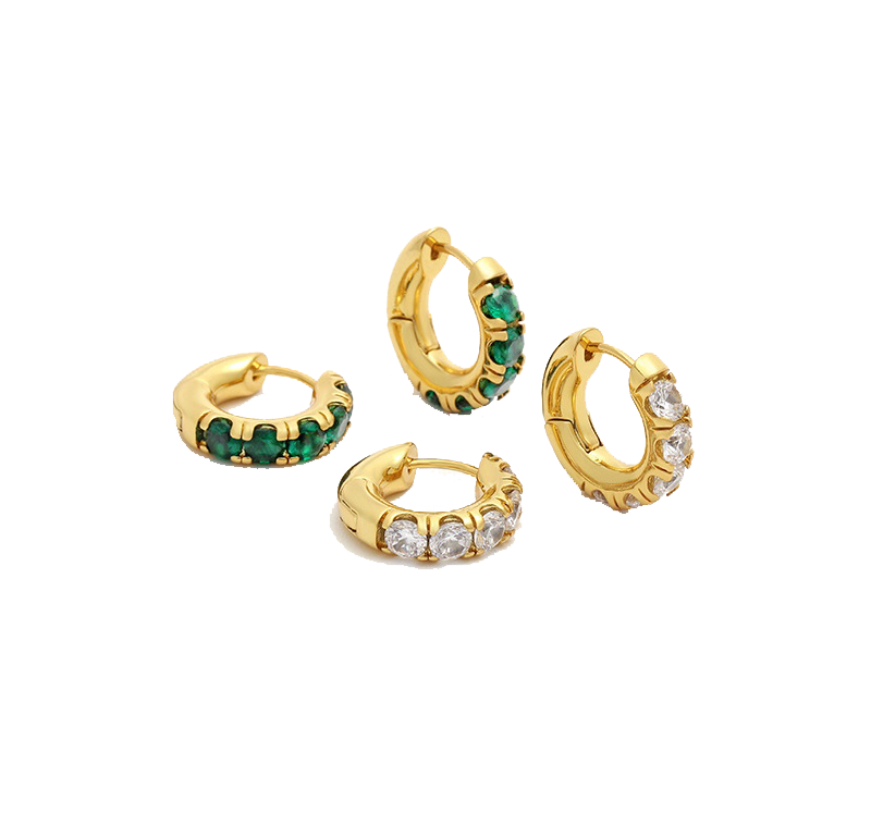 Emerald Hoops (Final Sale)