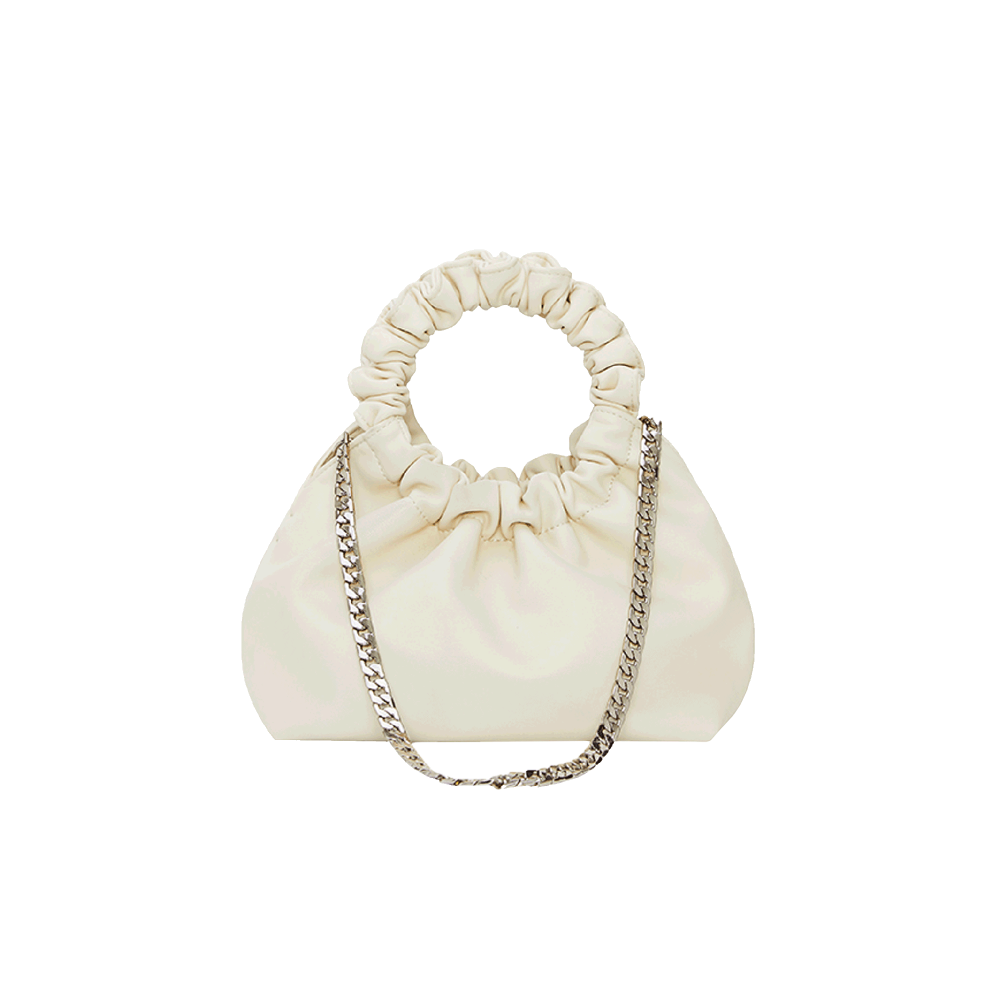 Cream Cloud Bag (FINAL Sale) Bag with Pearl Chain