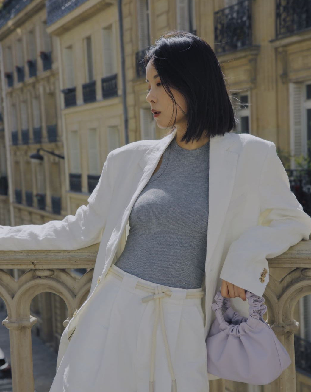Brooke Drape Linen Blazer