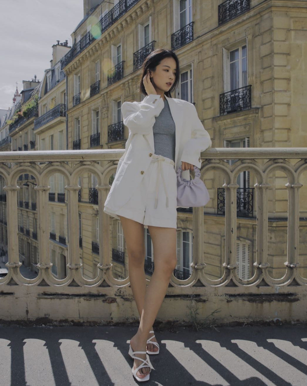 Brooke Drape Linen Blazer