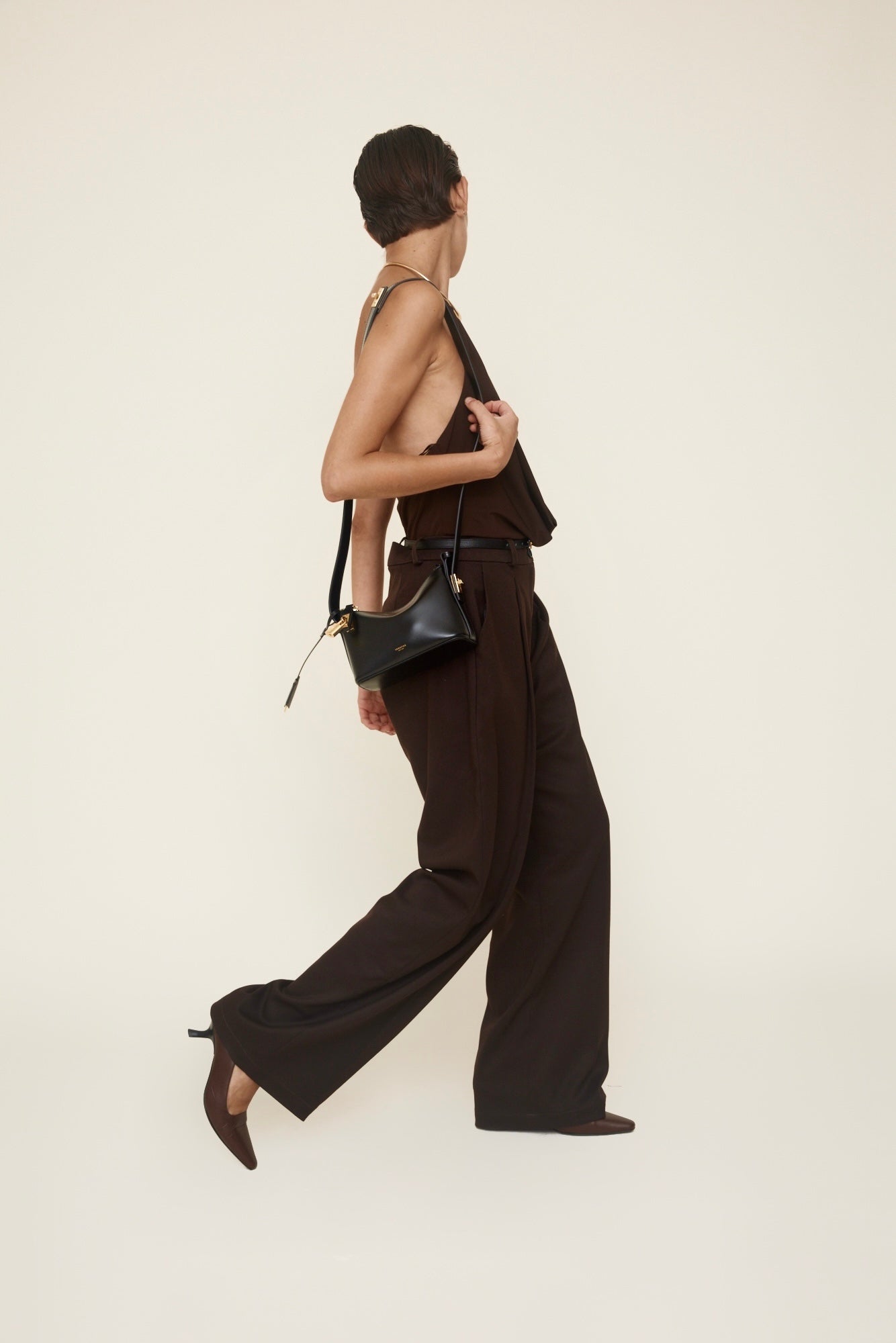 Mini Gold Black Hobo Bag