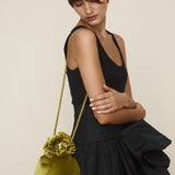 Mini Emerald Velvet Cloud Bag
