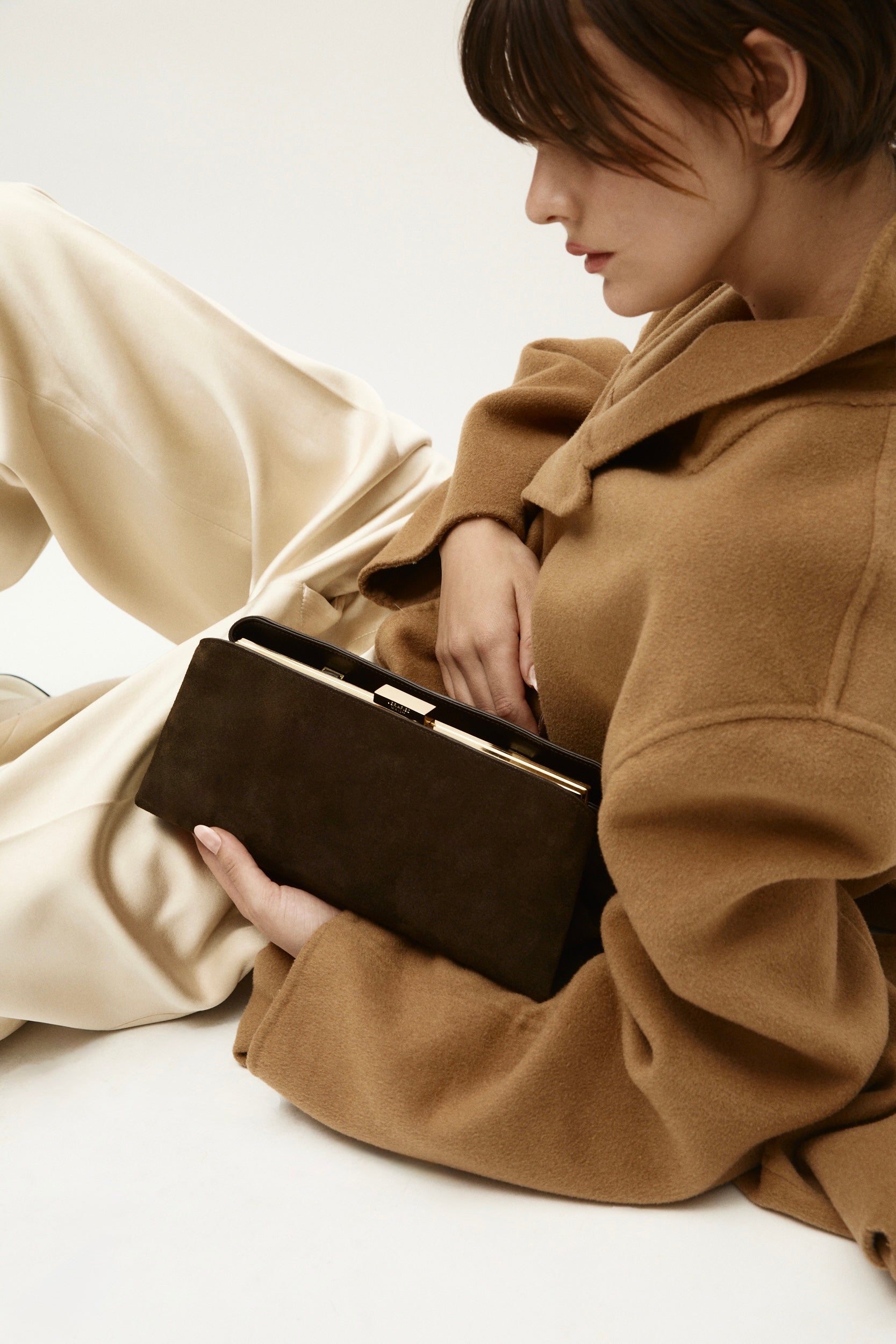 Espresso Suede Éclair Bag