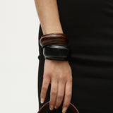Black Leather Cuff Bracelet