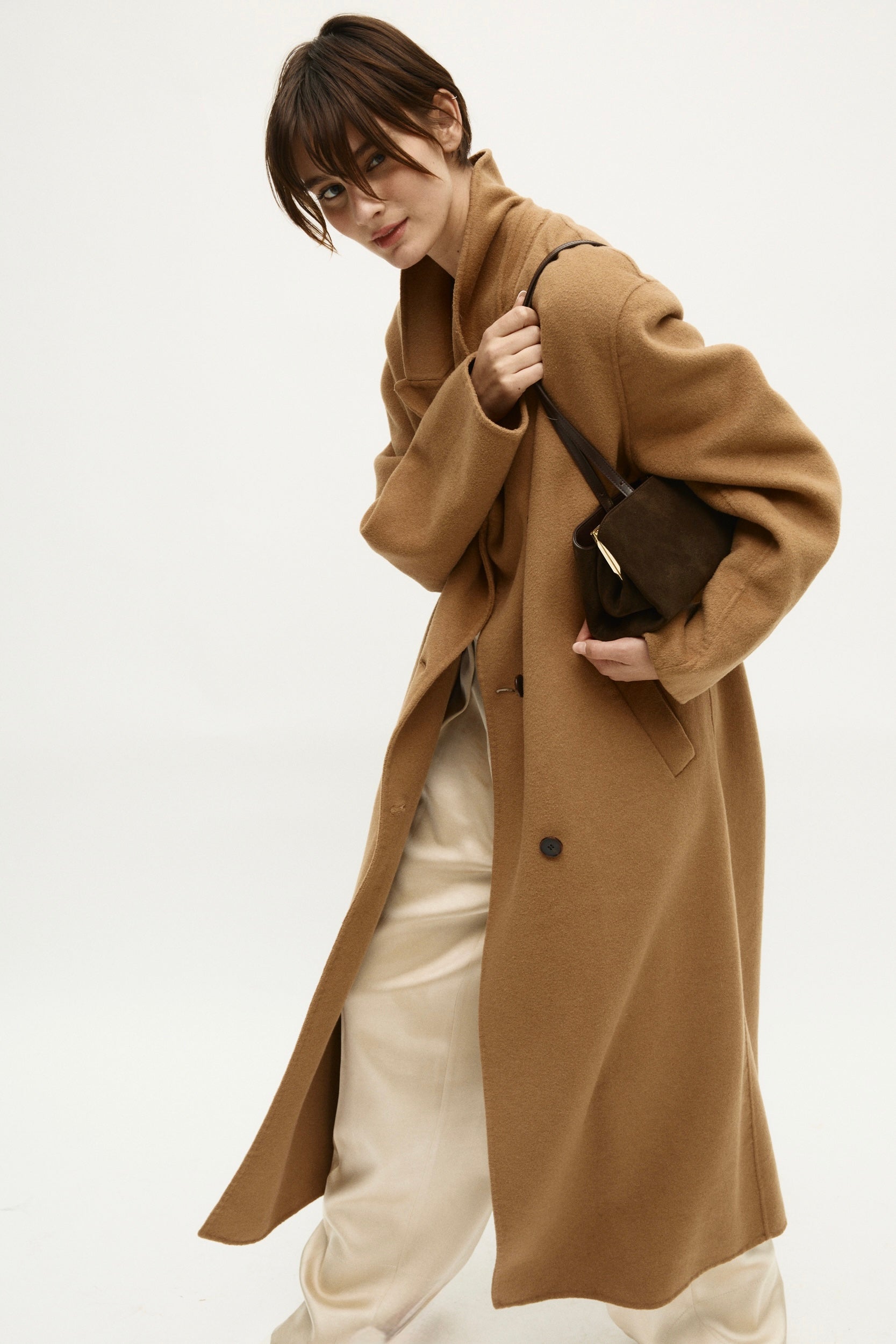 Espresso Suede Éclair Bag