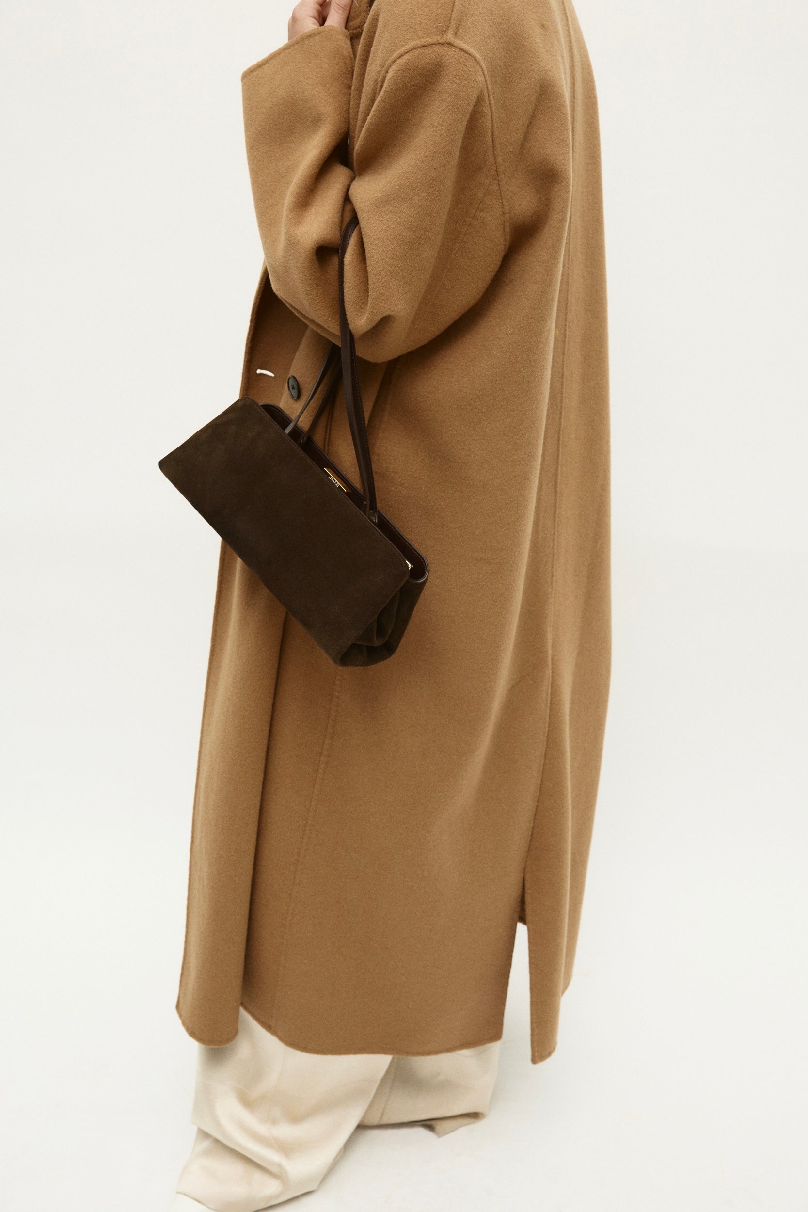 Espresso Suede Éclair Bag