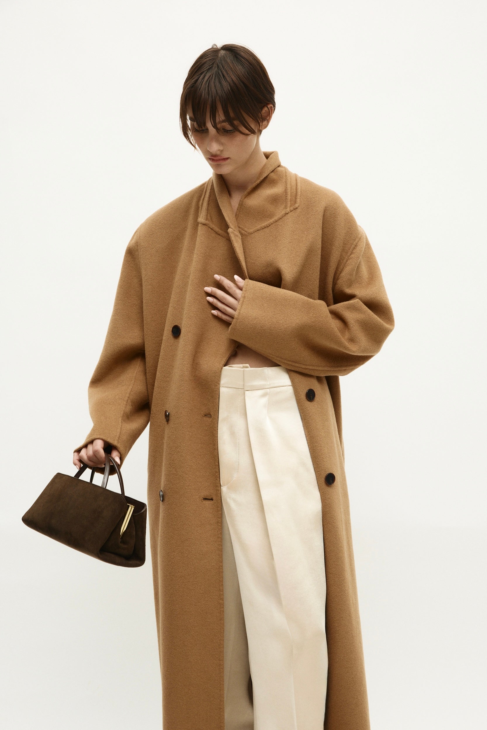 Espresso Suede Éclair Bag