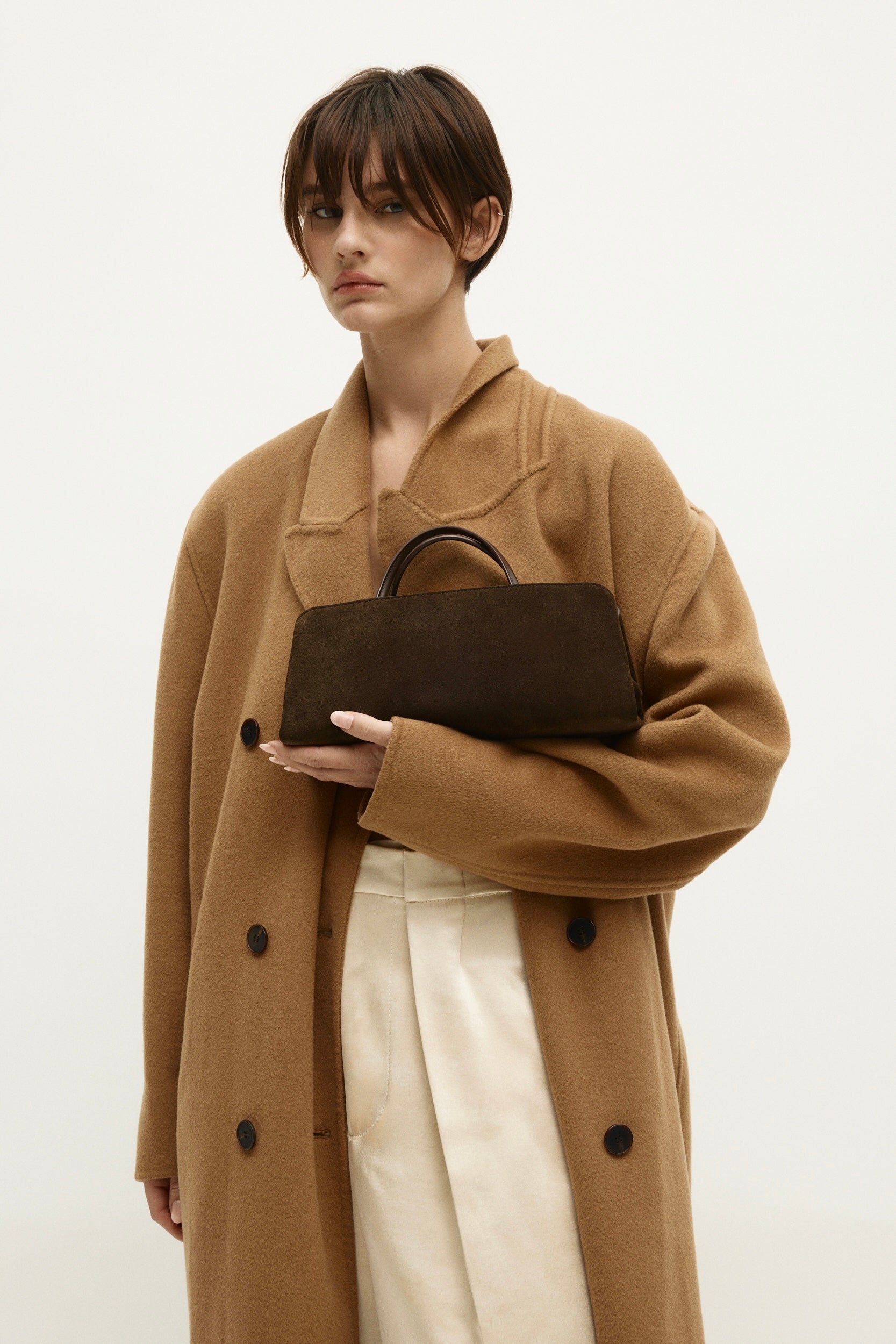 Espresso Suede Éclair Bag