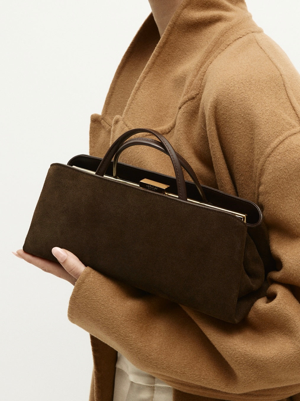 Espresso Suede Éclair Bag