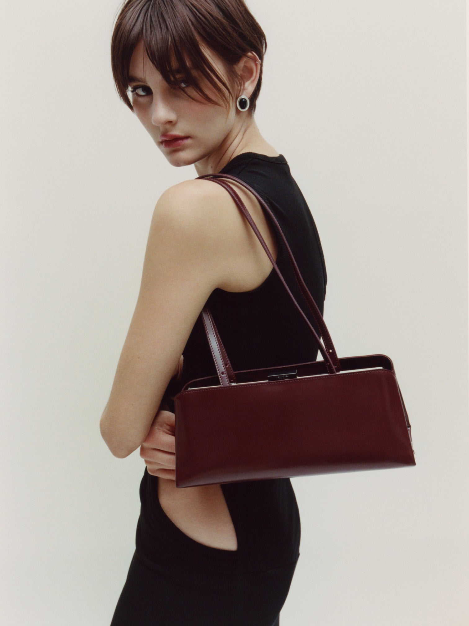 Burgundy Éclair Bag: Dark Cherry Clutch Handbag - Verafied New York