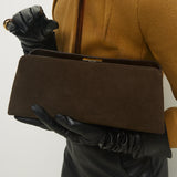 Espresso Suede Éclair Bag