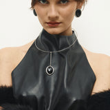 Onyx Orb Drop Choker