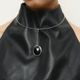 Onyx Orb Drop Choker