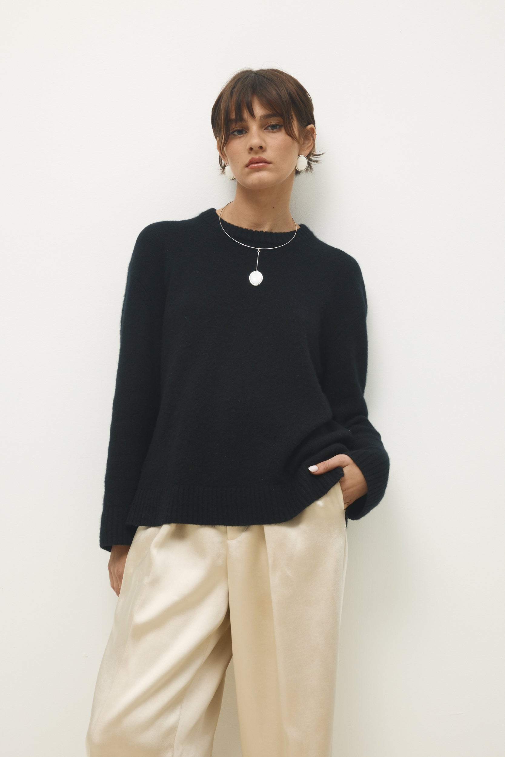Ivory Orb Drop Choker - Verafied New York
