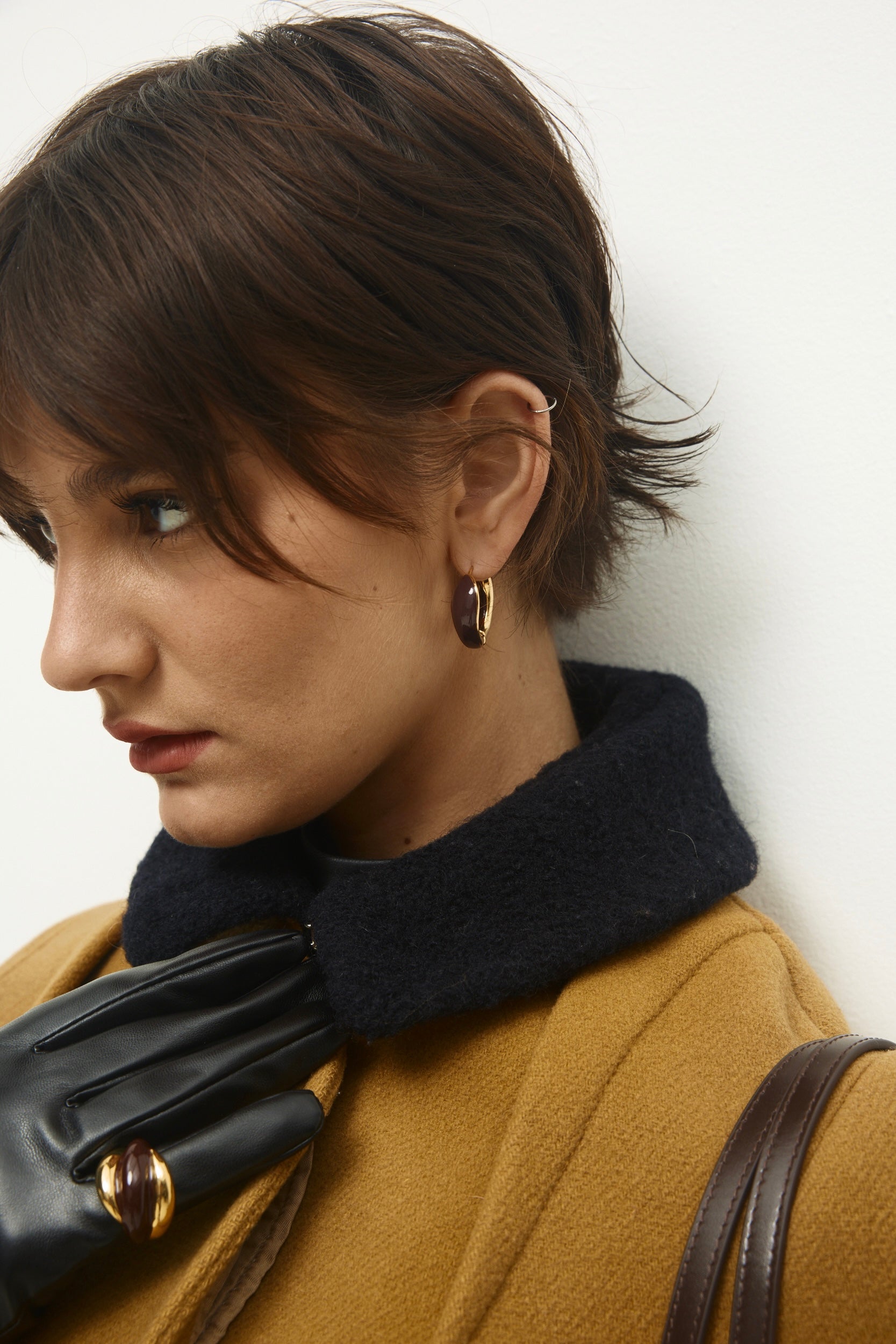 Chocolate Orbit Hoop Earrings