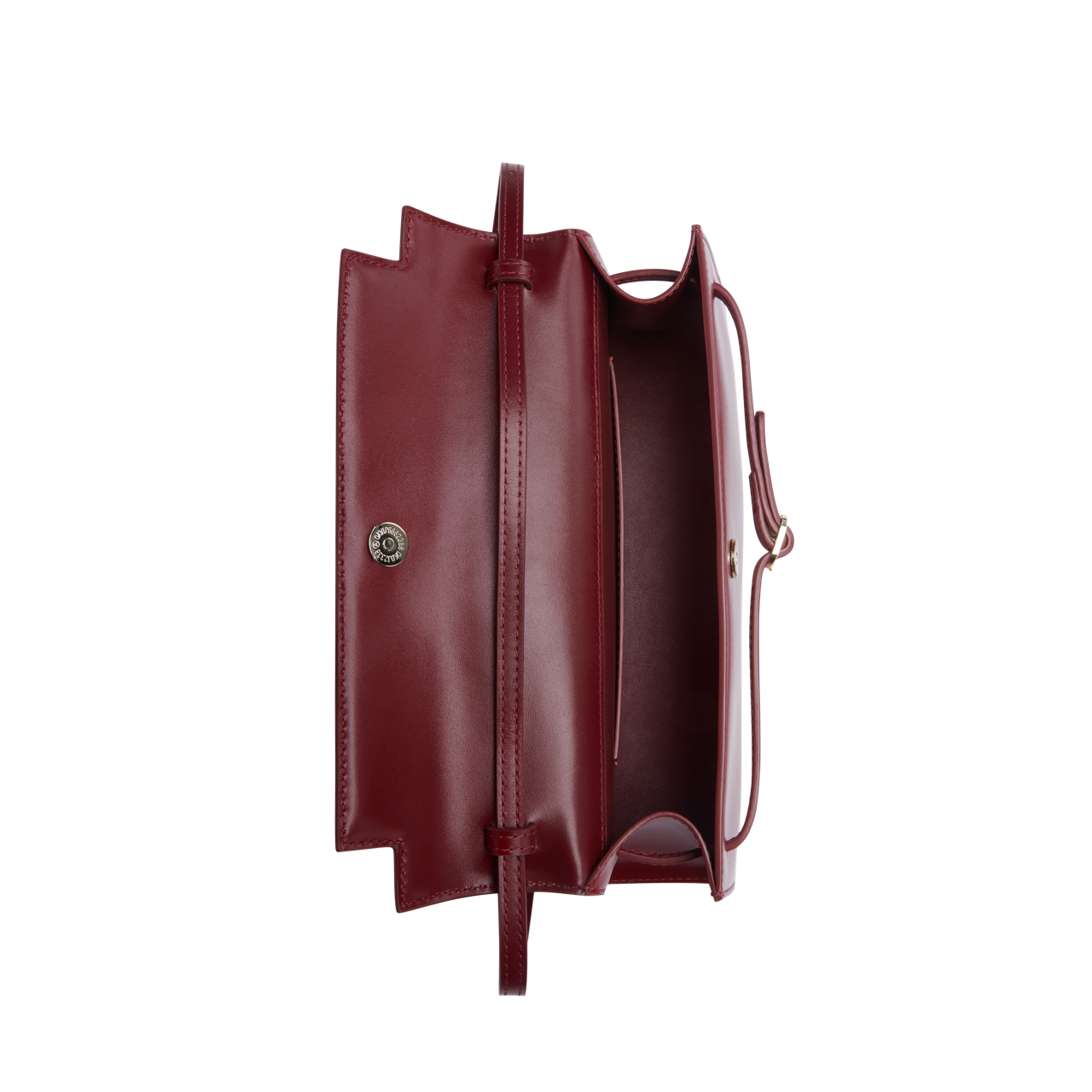 Dark Cherry Shoulder Purse Handbag  inside