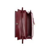 Dark Cherry Shoulder Purse Handbag  inside
