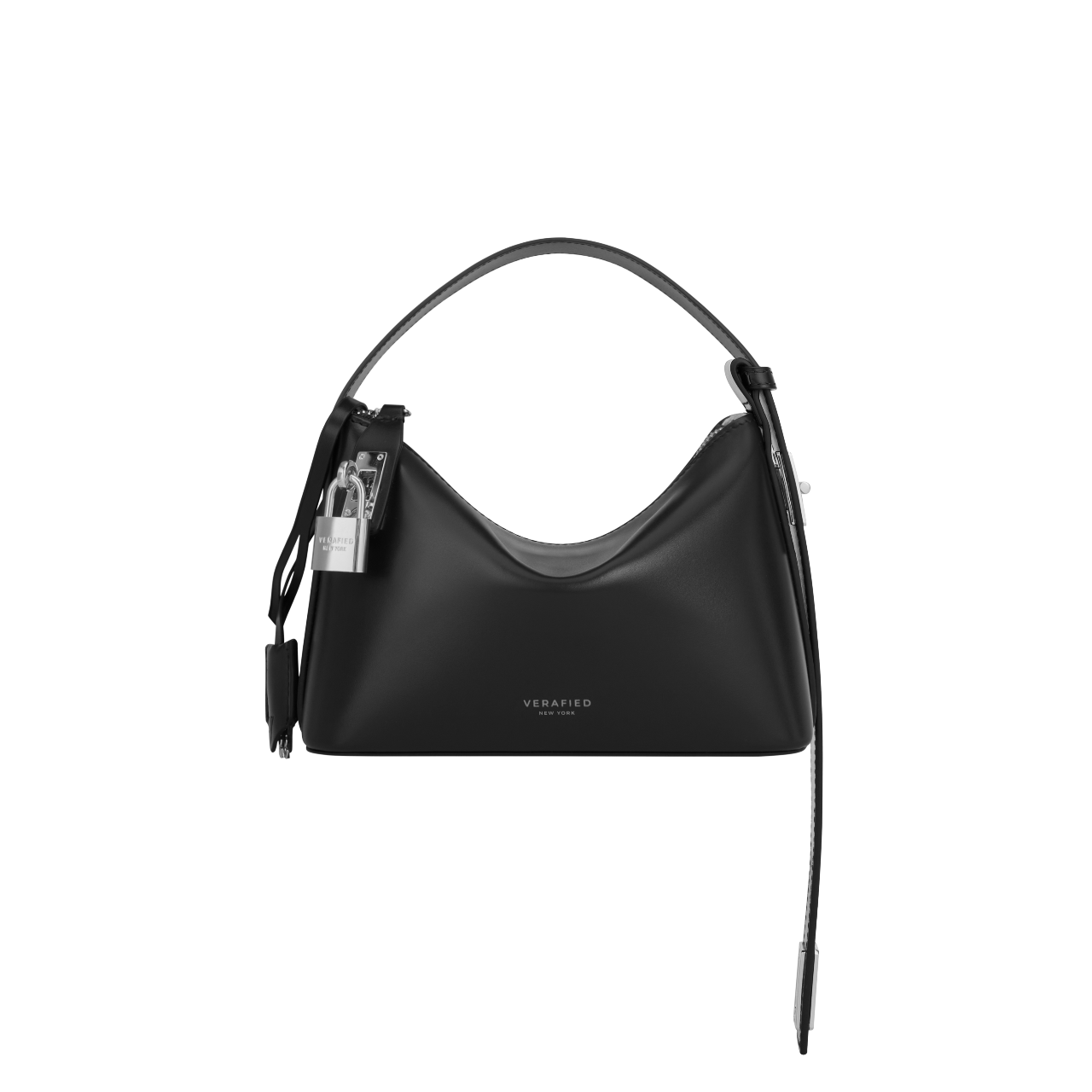 Mini Silver Black Hobo Bag