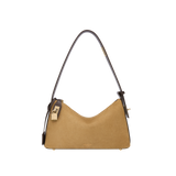 Gold Suede Hobo Shoulder Handbag 3