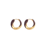 Chocolate Orbit Hoop Earrings
