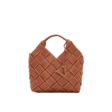 Caramel Woven Basket Bag