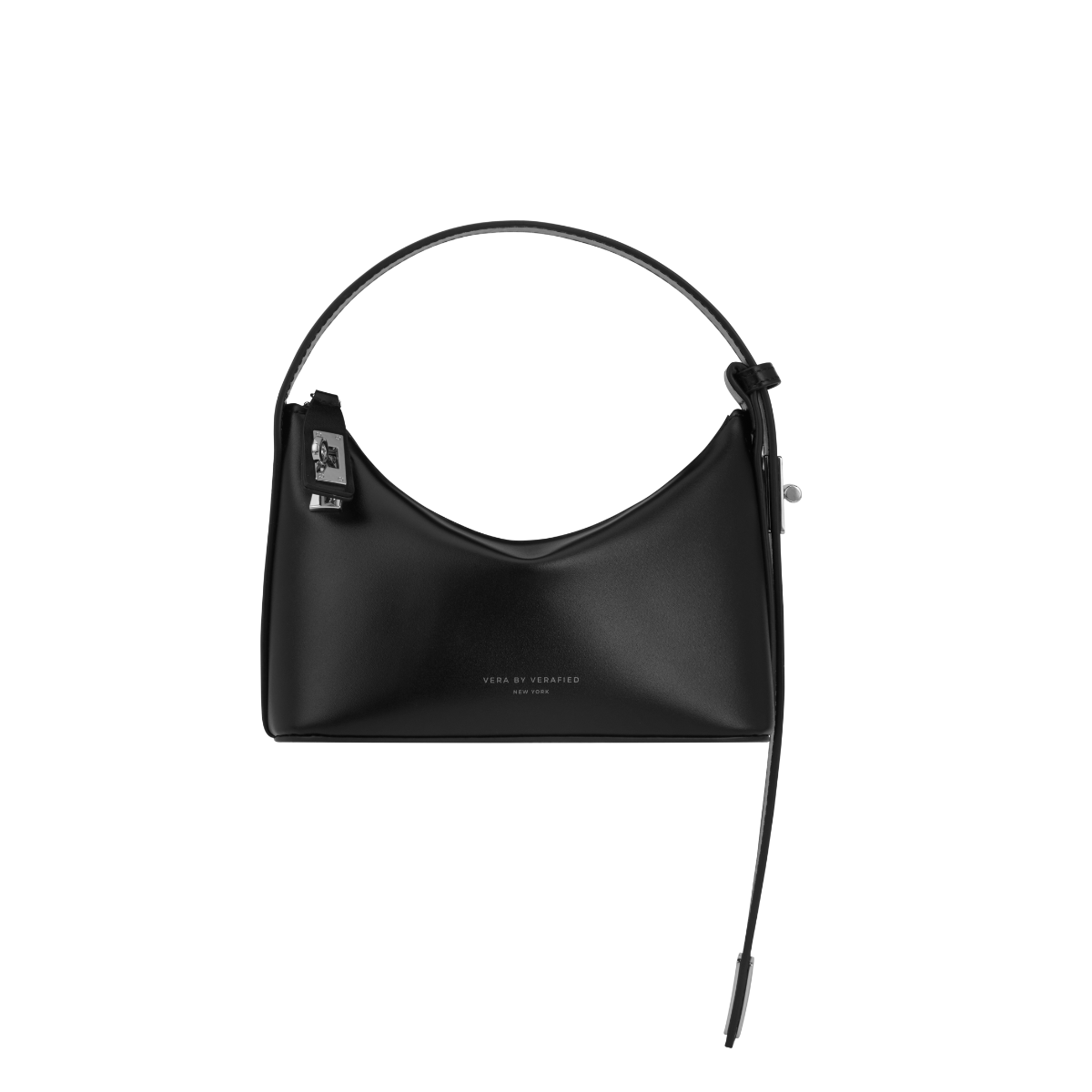 Mini Silver Black Hobo Bag