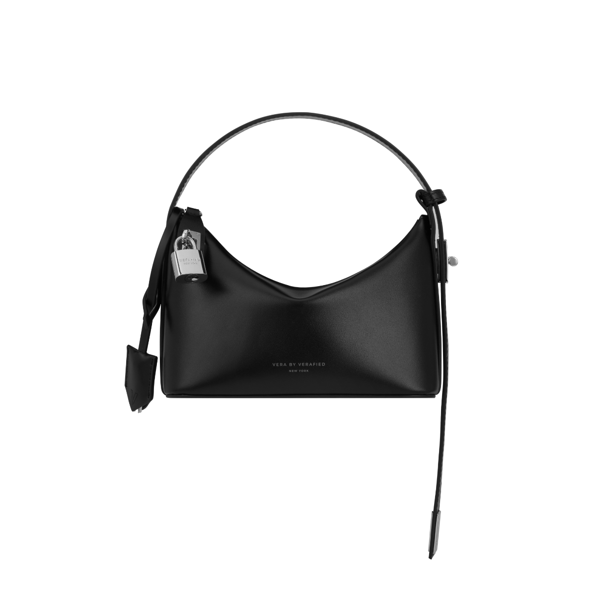 Mini Silver Black Hobo Bag