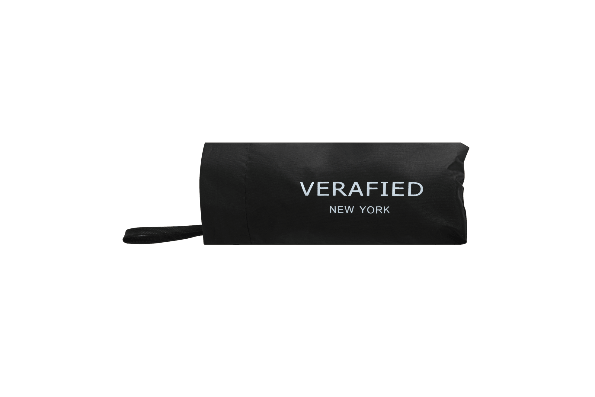 Black VERAFIED Logo Printed Umbrella