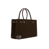 Espresso Suede Book Tote Bag 33