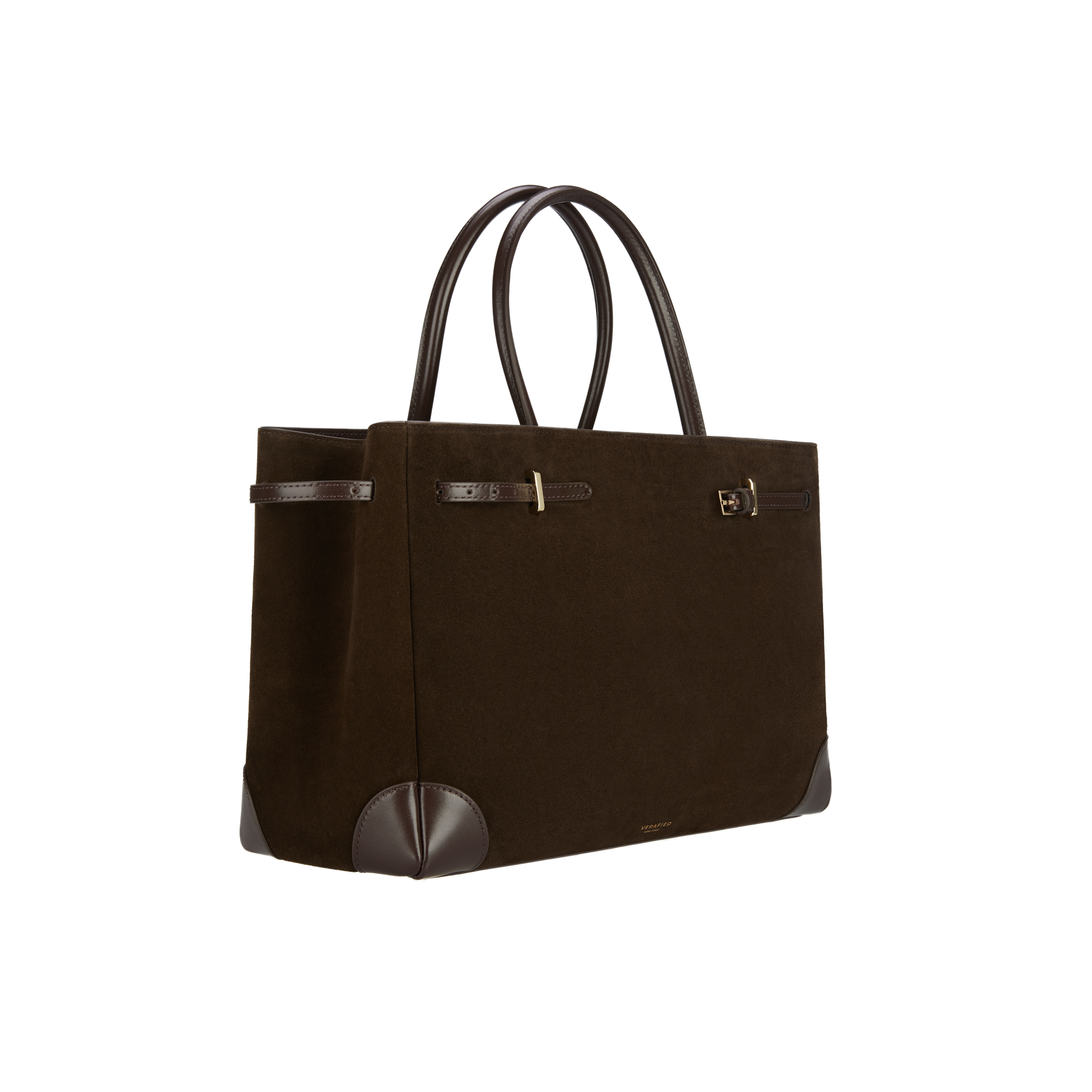 Espresso Suede Book Tote 33