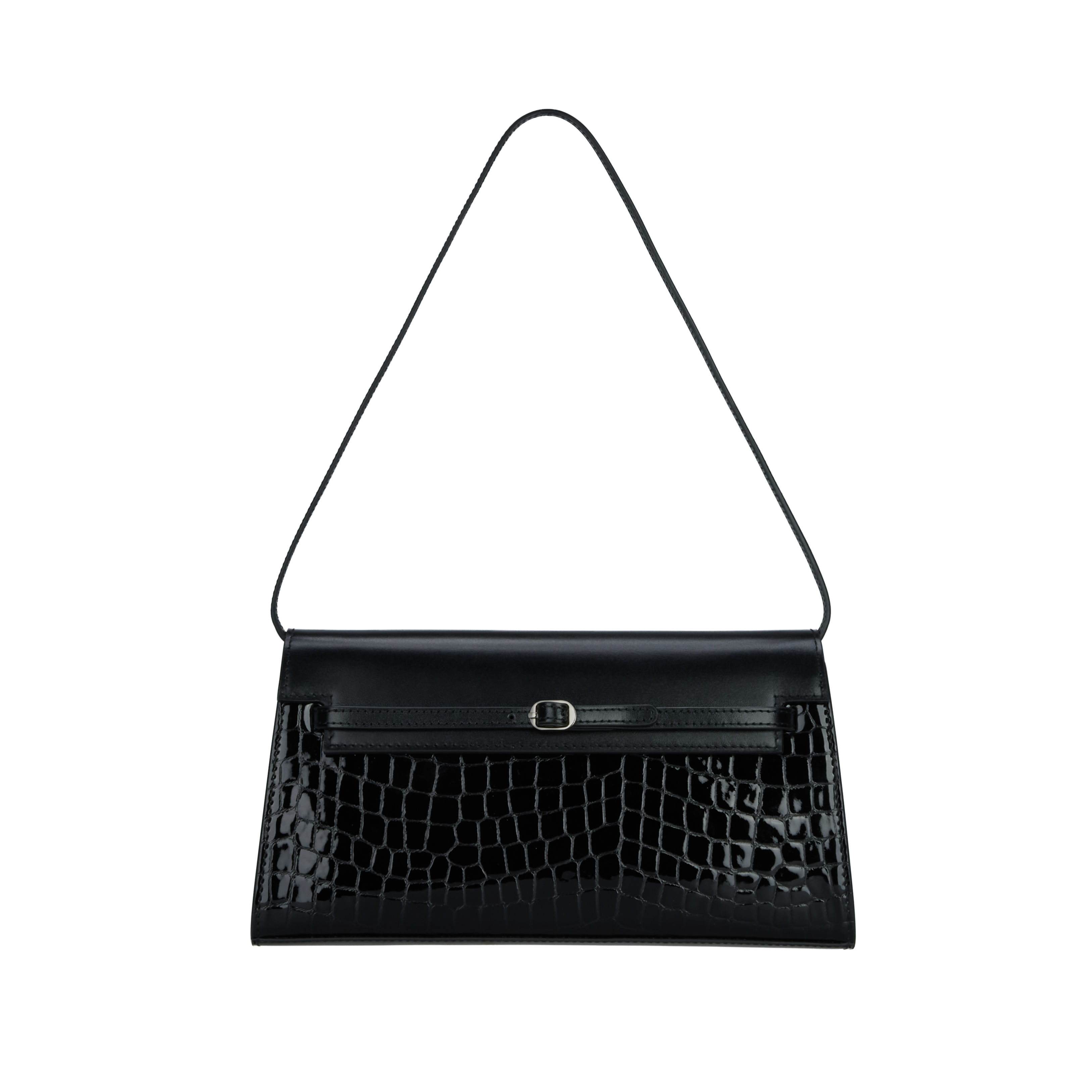 Black Croc Shoulder Bag (Limited Edition. Pre-Order Only.)