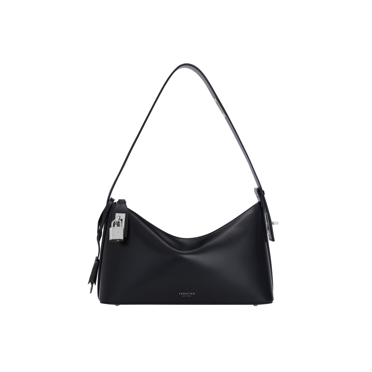 Silver Black Hobo Bag