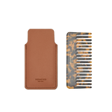 Tan Hair Comb with Case