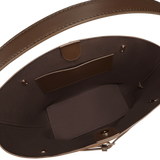 Espresso Suede Belted Tote Bag