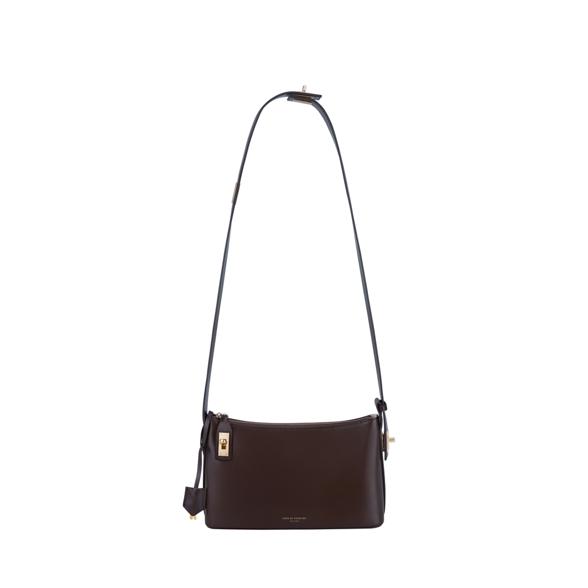 Gold Chocolate Hobo Shoulder Handbag - Verafied New York
