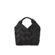 Black Woven Basket Shoulder Handbag - Verafied New York