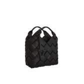 Black Woven Basket Shoulder Handbag - Verafied New York