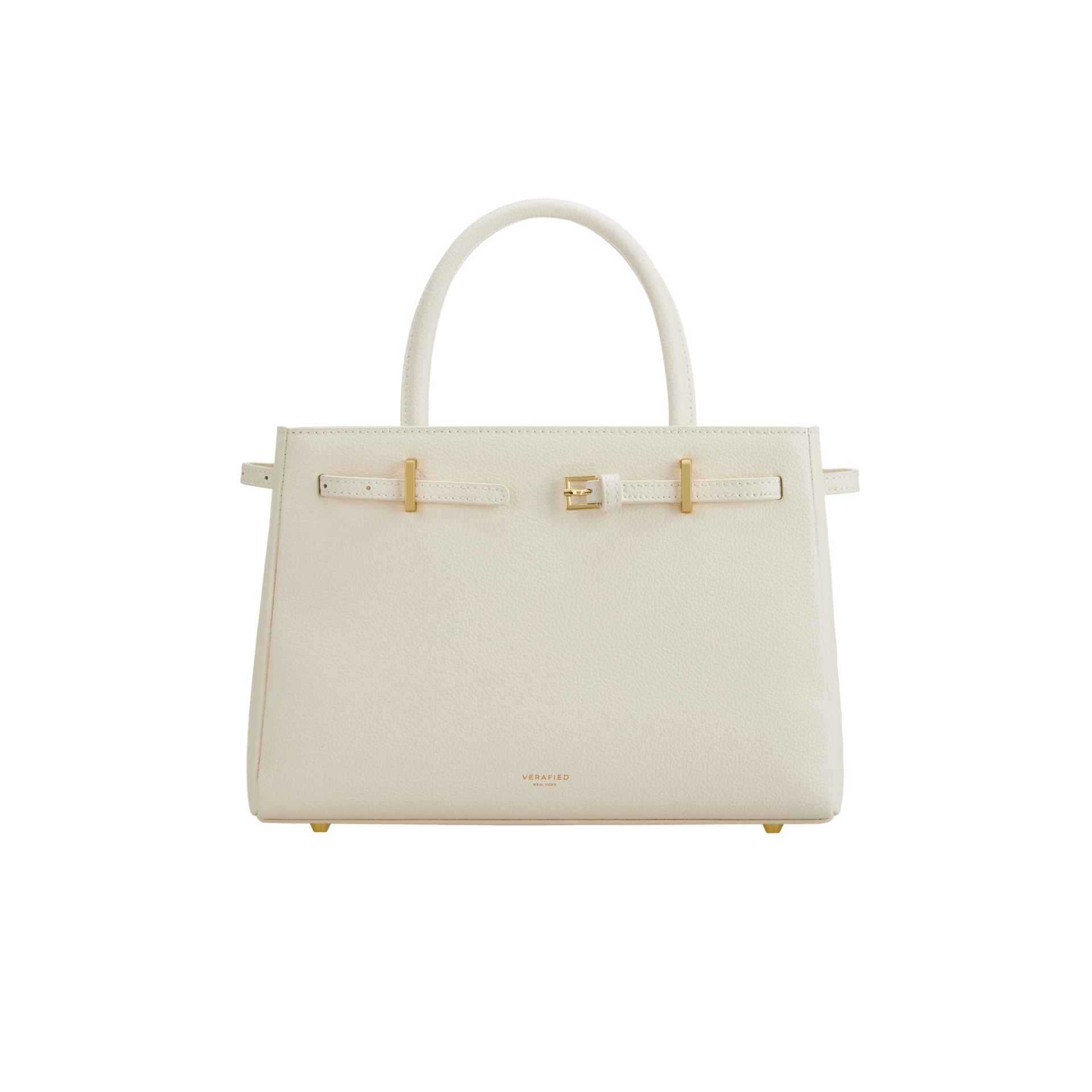 Ivory Leather Book Tote Bag 25