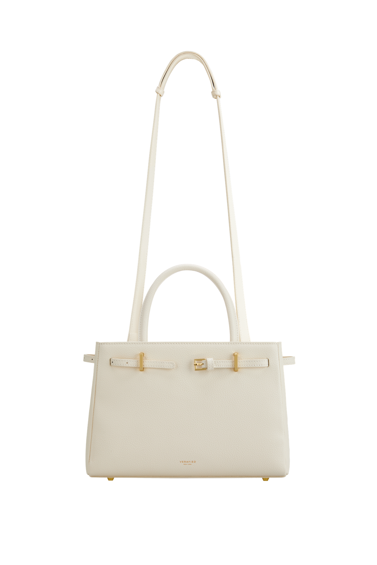 Ivory Leather Book Tote Bag 25