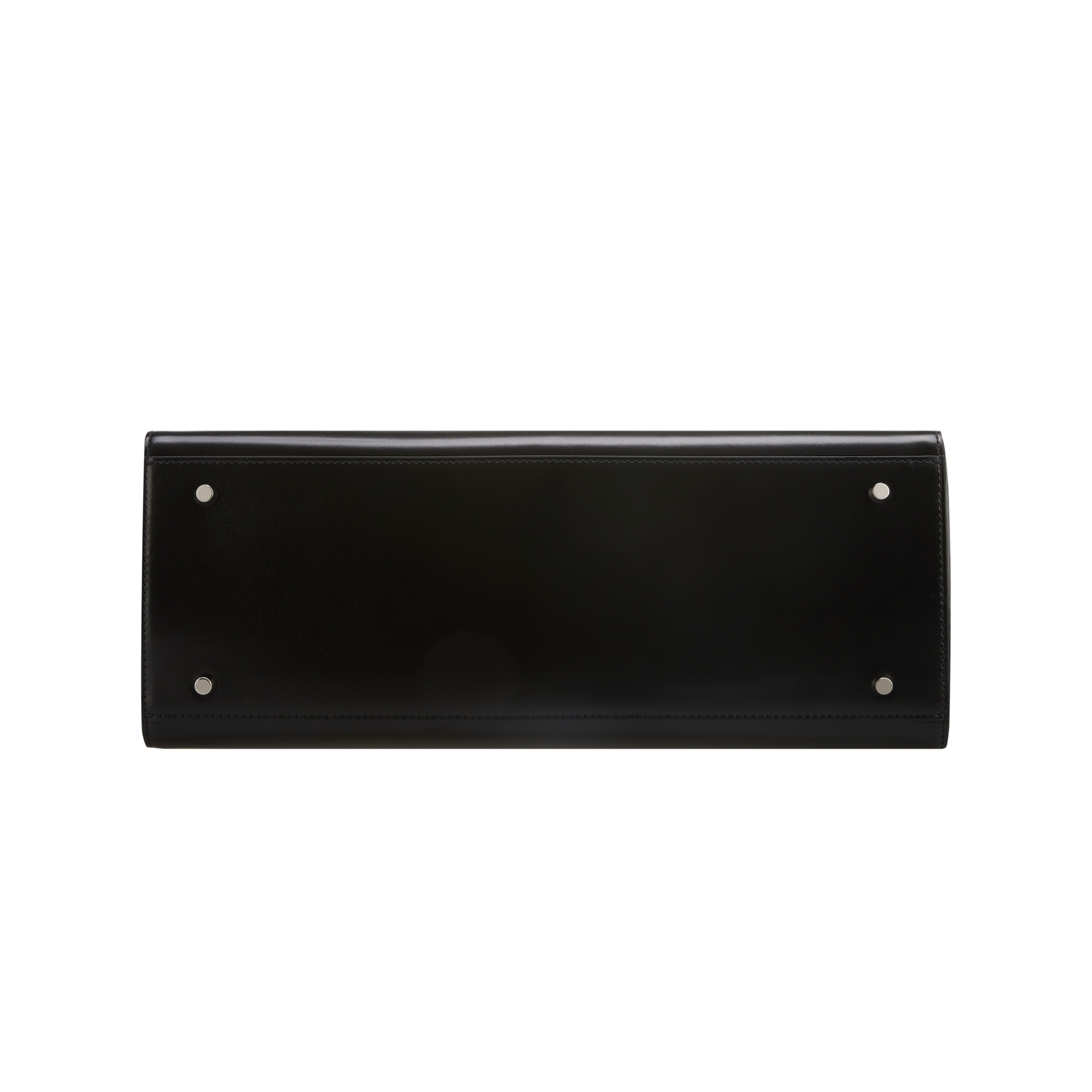 Noir Leather Book Tote Bag 33 for Work bottom