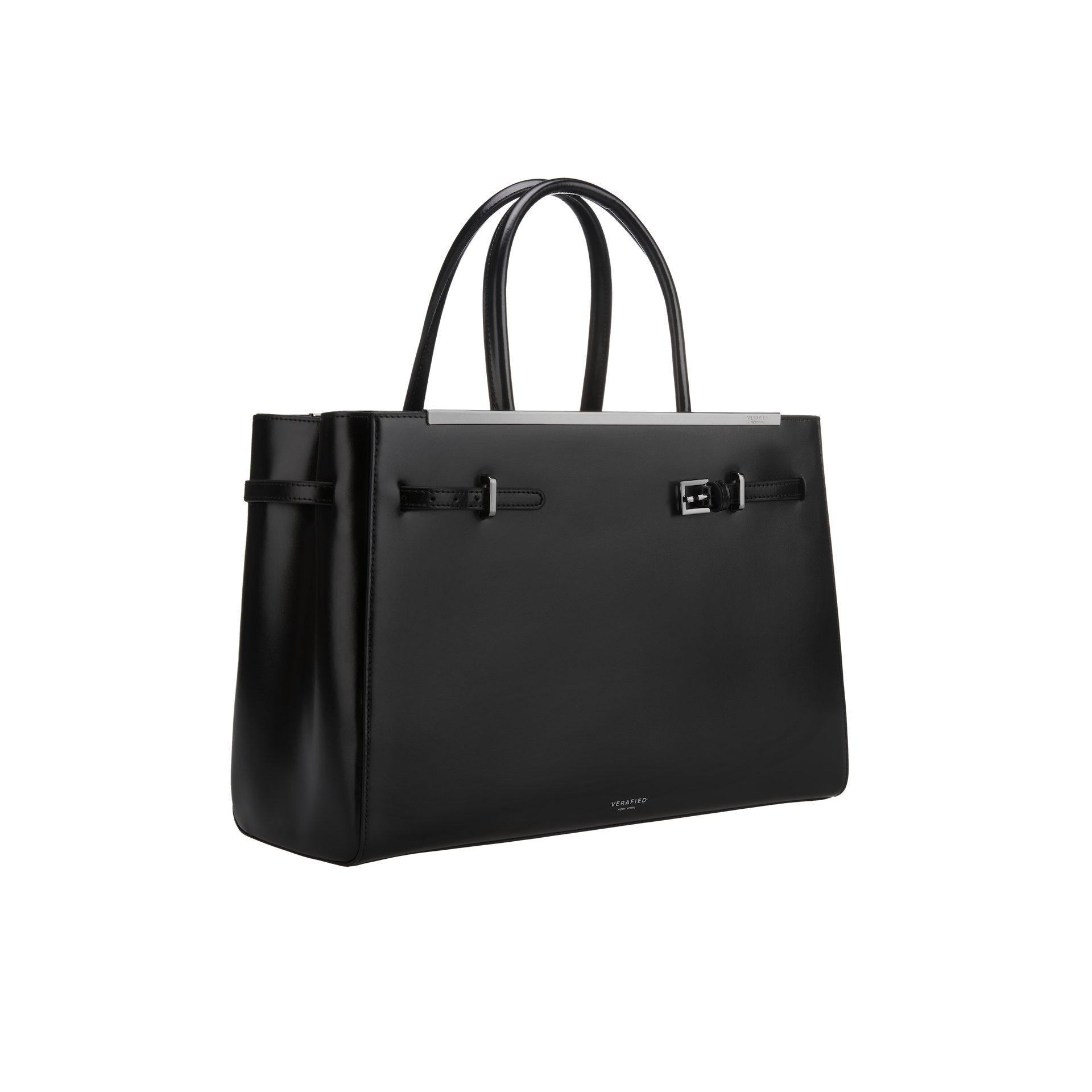 Noir Leather Book Tote Bag 33