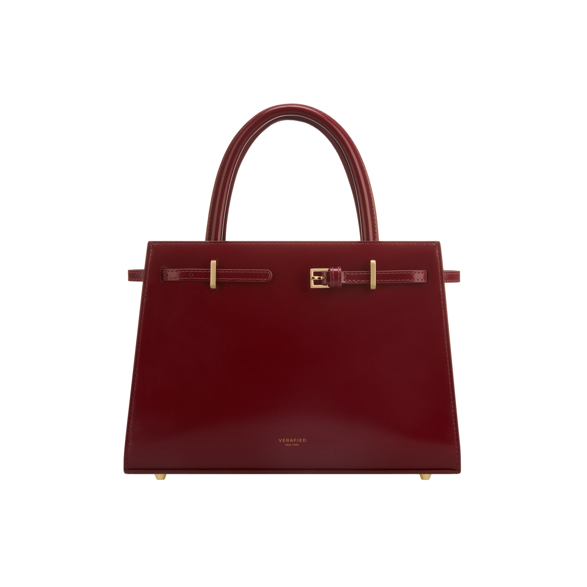 Dark Cherry Book Leather Tote Bag 25