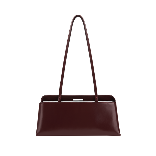 Burgundy Clutch Shoulder Handbag - Verafied New York