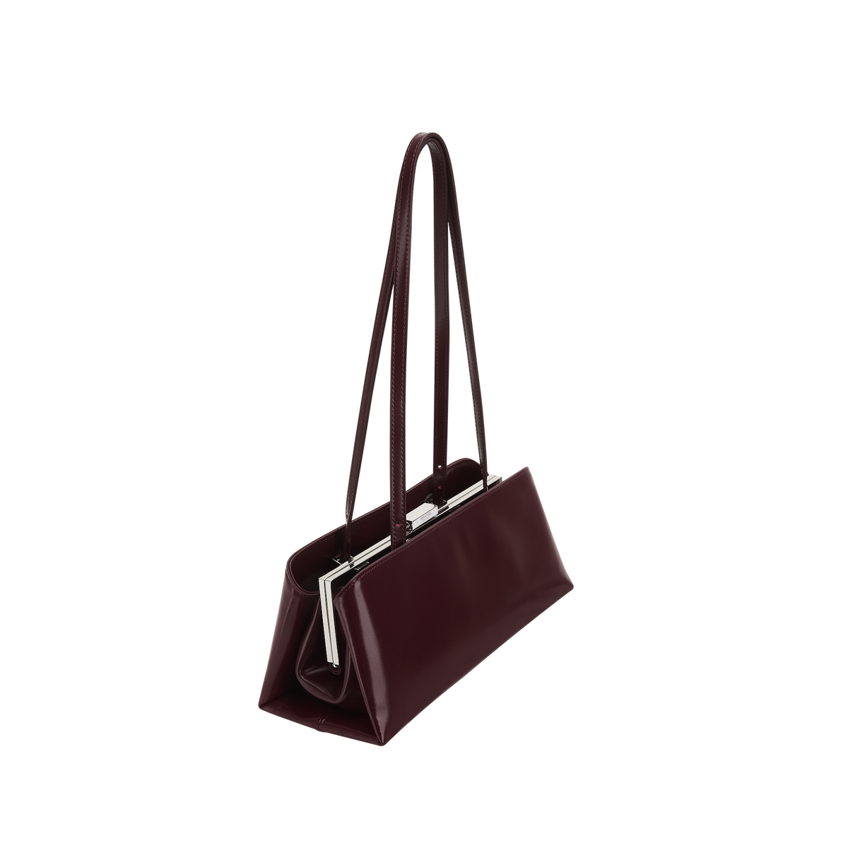 Verafied Python Eclair Burgundy Éclair Bag: Dark Cherry Clutch Handbag - Verafied New York