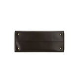 Chocolate Club Large Handbag with gold studs on a white background