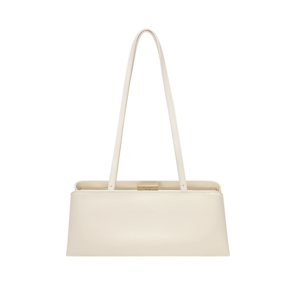 Gold Ivory Éclair Bag: White Clutch Handbag- Verafied New York