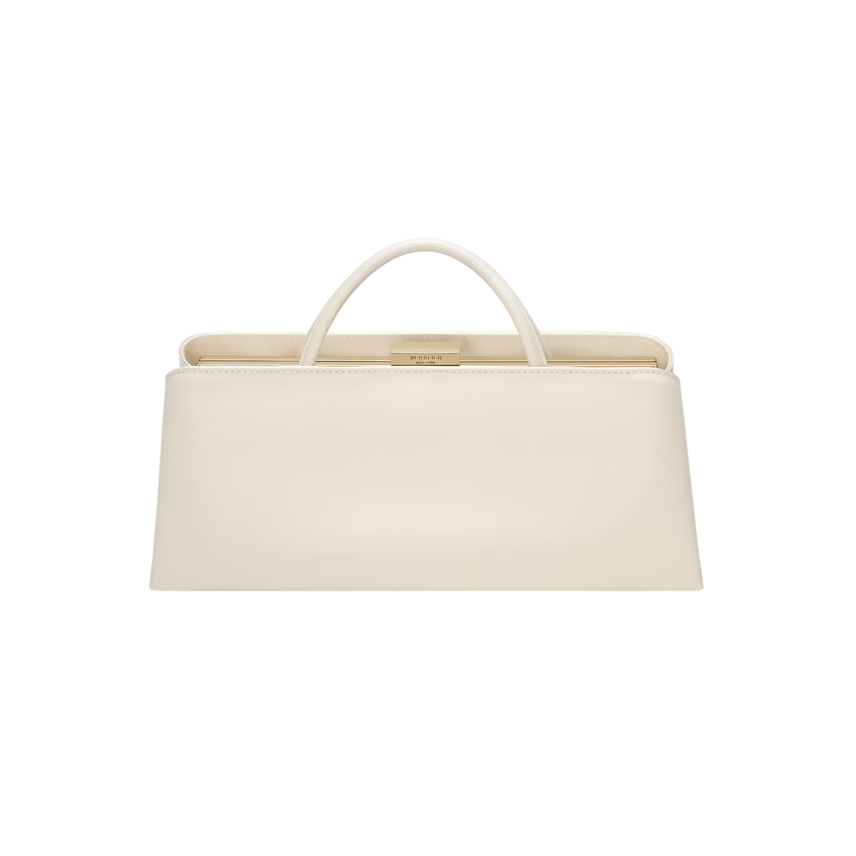 Gold Ivory Éclair Bag: White Clutch Handbag- Verafied New York