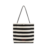 Large Stripe Tote Shoulder Bag