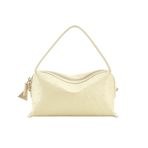 Butter Ostrich Café Mini Bag: Crossbody Handbag