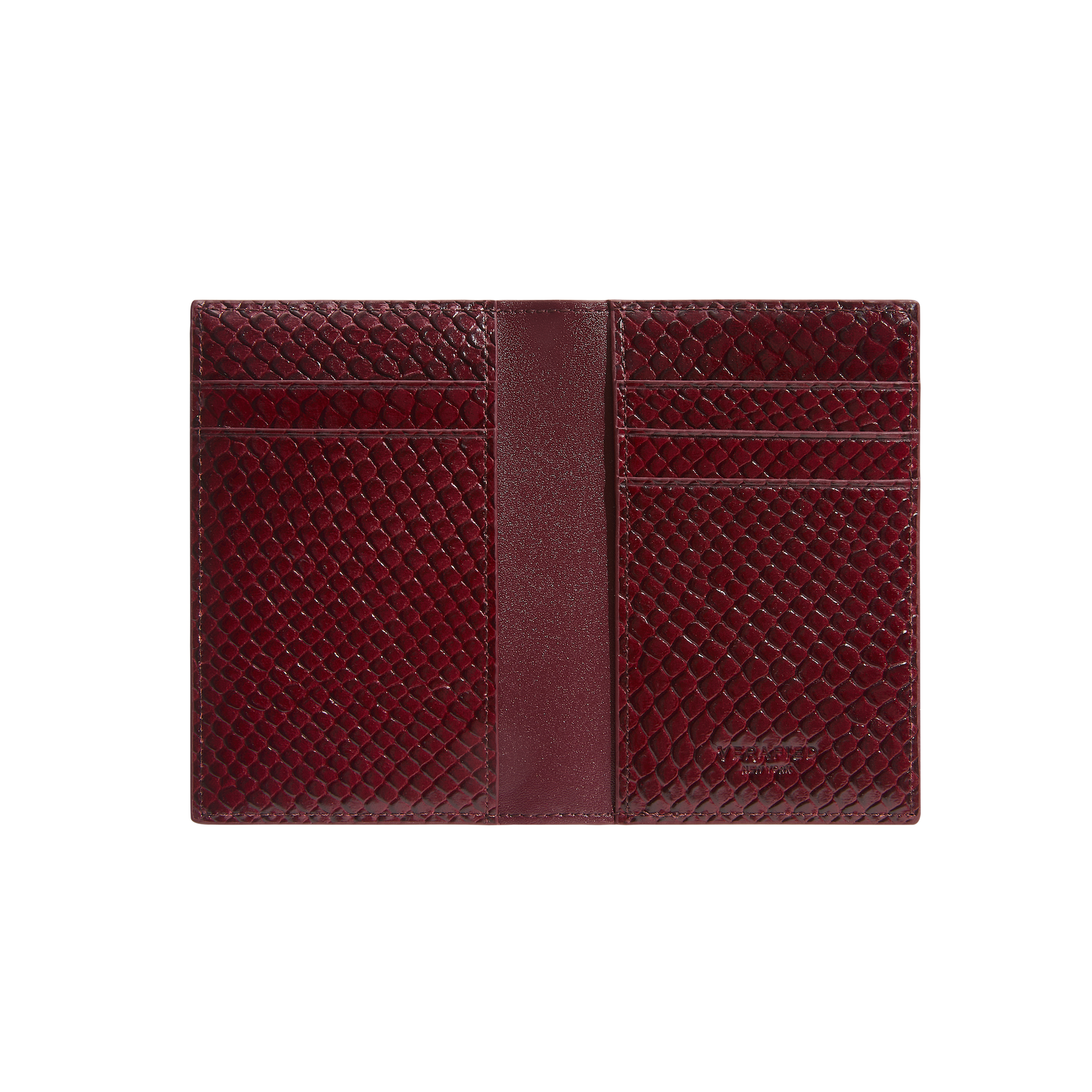 Verafied Python Eclair Maroon Python Embossed Wallet - Verafied New York